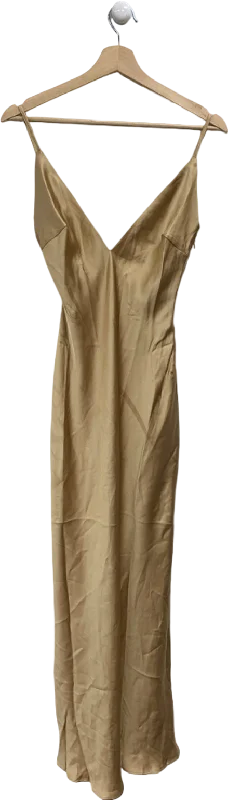 Women's maxi dress calm chic -Pretty Lavish Bronze Jode Maxi Dress UK 6