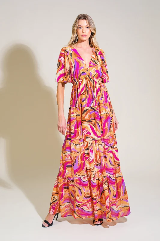 Women's maxi dress petal pop -REFRESHING VIBE WOVEN MAXI DRESS