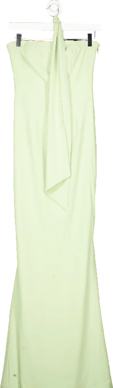 Women's maxi dress snap flair -Oh Polly Spring Green Maxi Dress UK 8