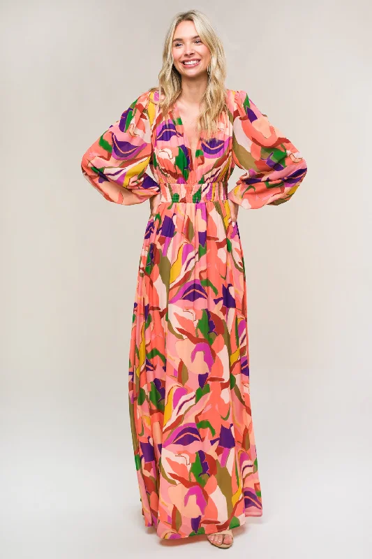 Women's maxi dress vine glow -OVER AND OVER WOVEN MAXI DRESS