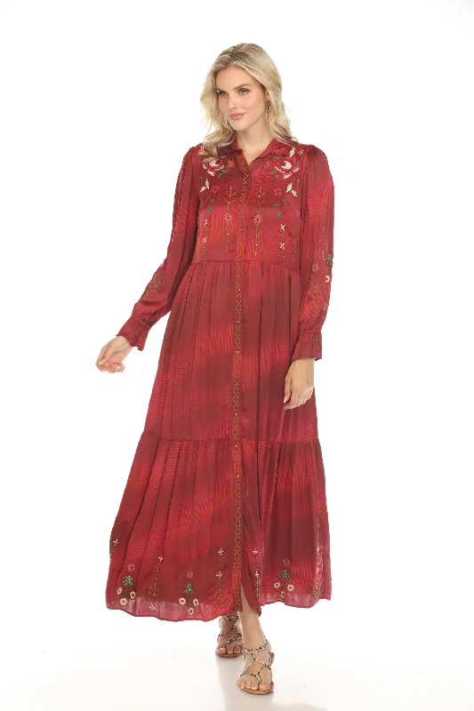 Women's maxi dress quiz chic -Johnny Was Workshop Viviana Smocked Tiered Maxi Dress W31023 Boho Chic