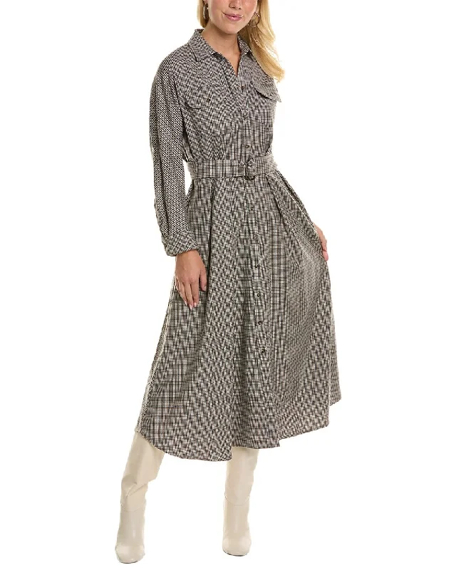 Women's shirt dress spin chic -Weekend Max Mara Fischio Wool-Blend Shirtdress