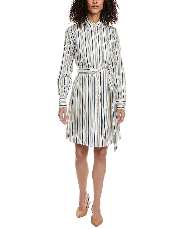 Women's shirt dress frost pop -Burberry Striped Silk Shirtdress