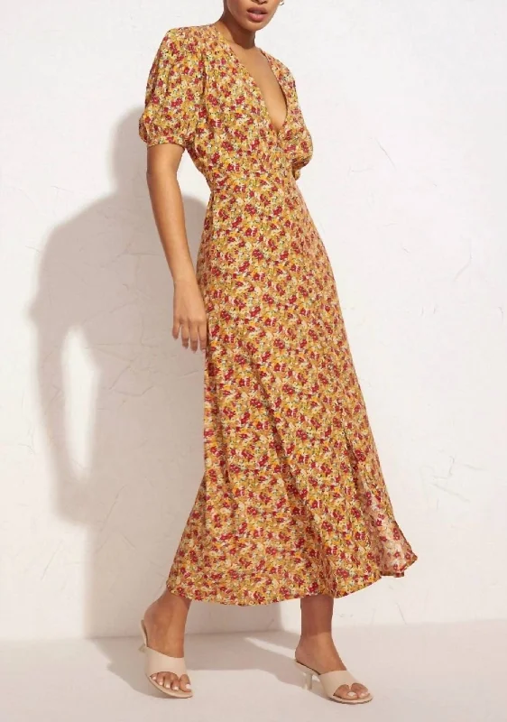 ladies-midi-dress-retro-rush-Bellavista Midi Dress in La Gomera Floral Print