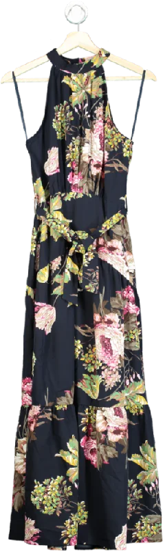 Women's maxi dress spin glow -AX Paris Navy Floral Maxi Dress UK 8