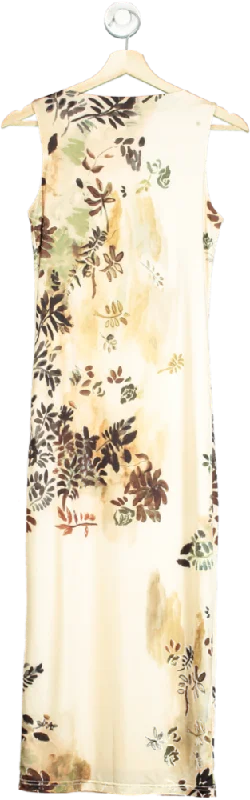 Women's maxi dress leaf chic -With Jean Multicolour Floral Maxi Dress UK XS