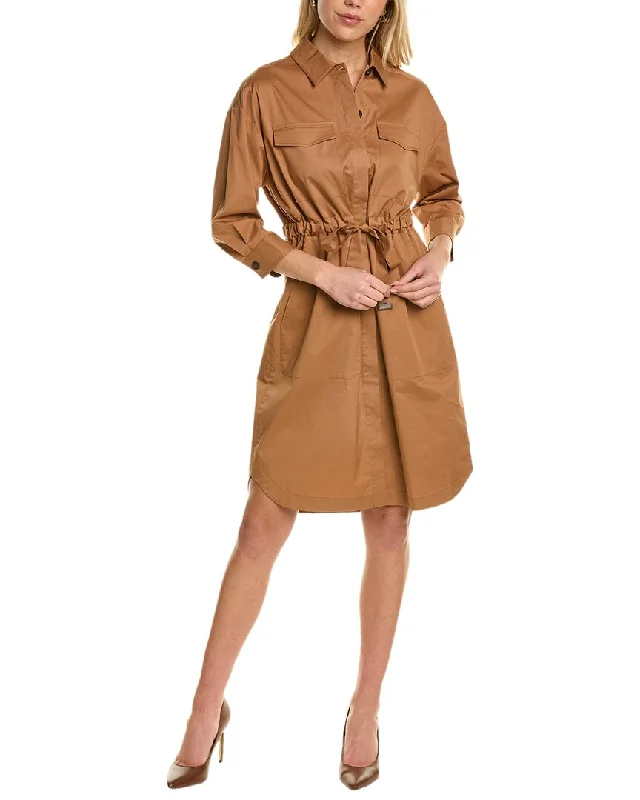 Women's shirt dress bump chic -Peserico Tie Waist Shirtdress