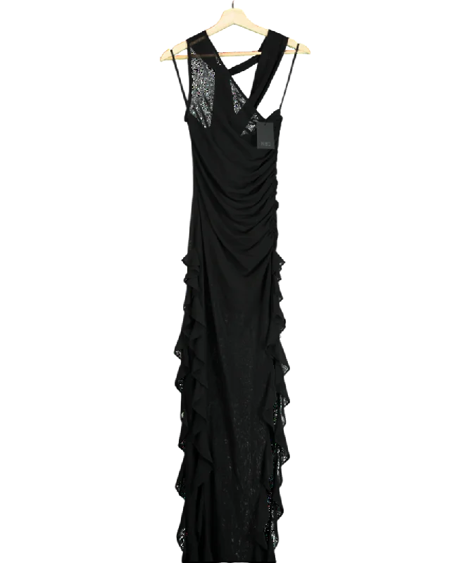 Women's maxi dress sleek pop -NBD Black Nazia Maxi Dress UK XS