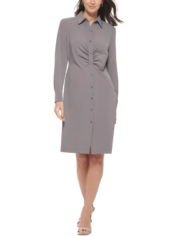 Women's shirt dress glee glow -Womens Office Career Shirtdress