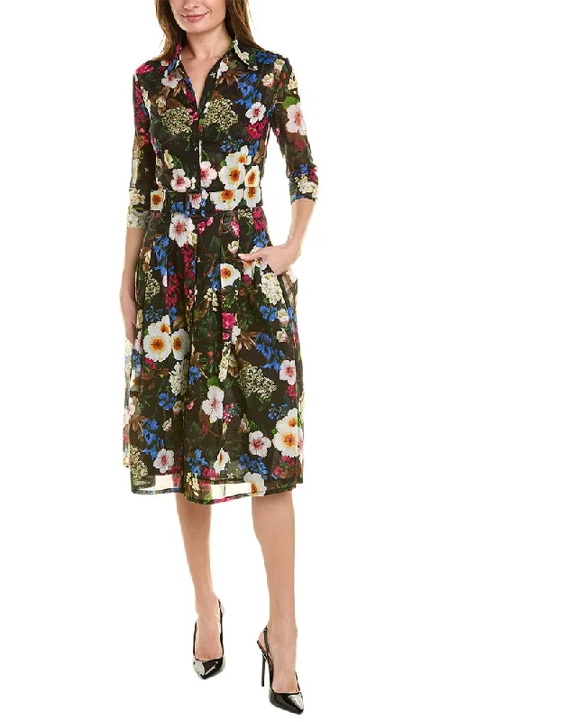 Women's shirt dress dusk chic -Samantha Sung Audrey 2 3/4-Sleeve Shirtdress